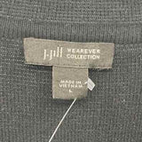 JJill Women's Size L Black Solid Cardigan