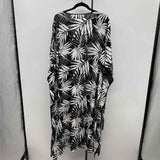 Joyspun Women's Size 3X Black Leaf Coverup