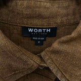 Worth Women's Size XS Brown Textured Long Sleeve Shirt