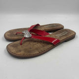 Brighton Women's Shoe Size 10 Red Solid Flip Flops