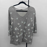 JJill Women's Size M Gray Butterfly Sweater