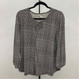 Liz Claiborne Women's Size XL Black Spotted Long Sleeve Shirt