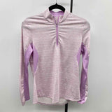Adidas Junior's Size S Lavender Herringbone Long Sleeve Shirt