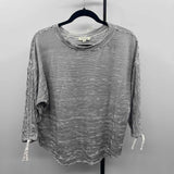 Max Studio Women's Size XL White Stripe Long Sleeve Shirt