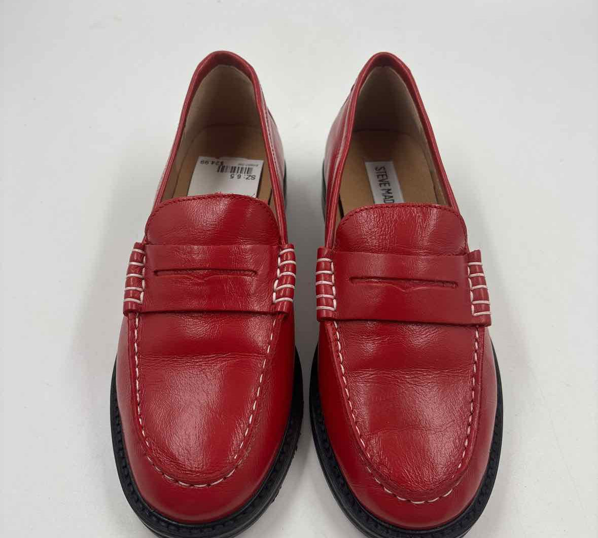 Steve Madden Women's Shoe Size 6.5 Red Solid Loafers