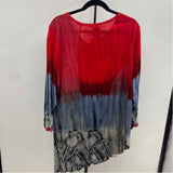 Parsley & Sage Women's Size 3X Red Abstract Tunic