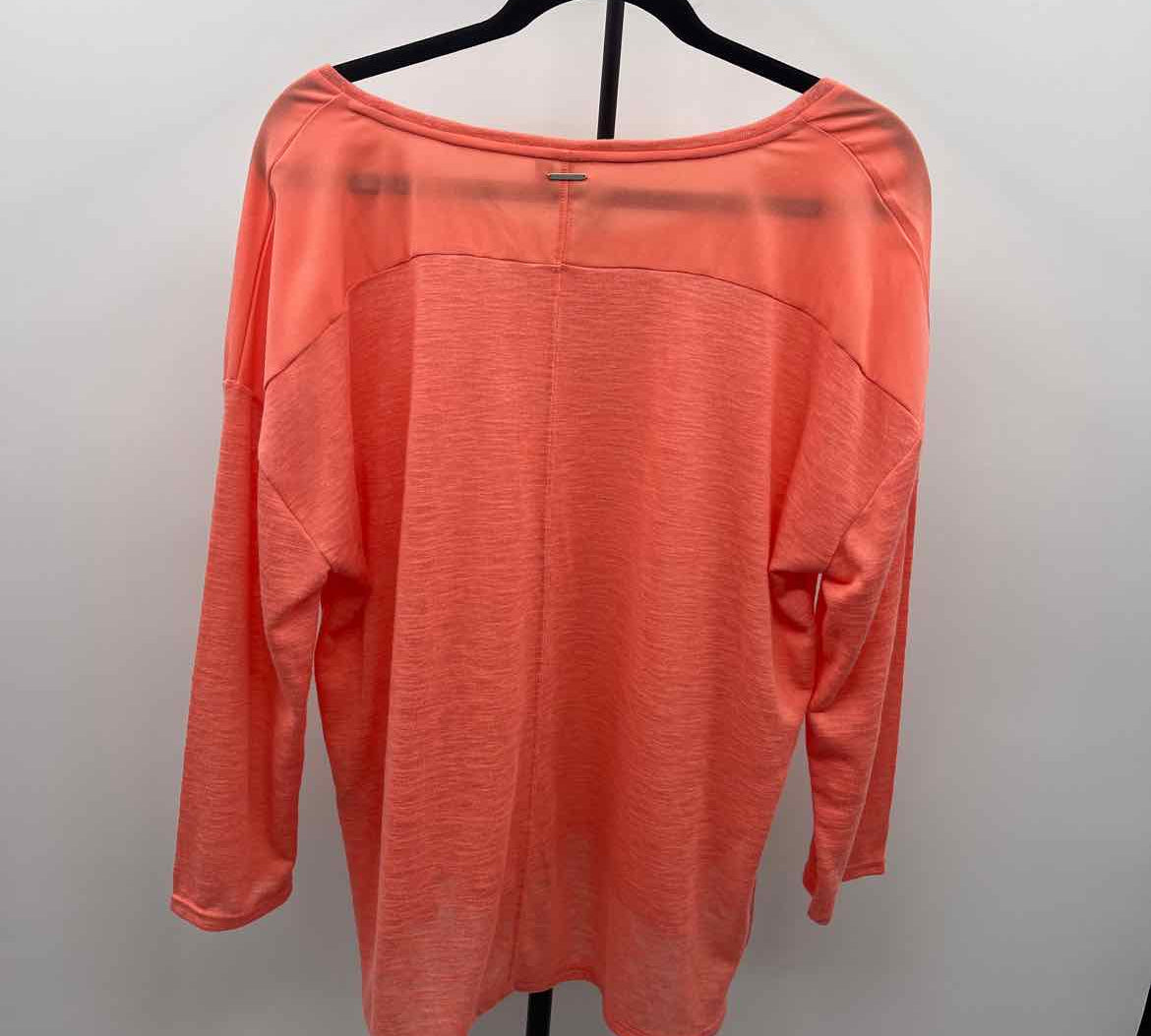 Calvin Klein Women's Size XL Orange Heathered Long Sleeve Shirt