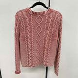 Carve Design Women's Size XS Mauve Cable Knit Sweater