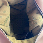 Interior MARINO ORLANDI Tan & Black Leather Large Convertible Sling Bag/Backpack Purse