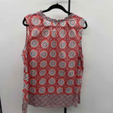 Talbots Women's Size 2X Red medallion Sleeveless Shirt