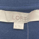 Loft Women's Size M Navy Ribbed Long Sleeve Shirt