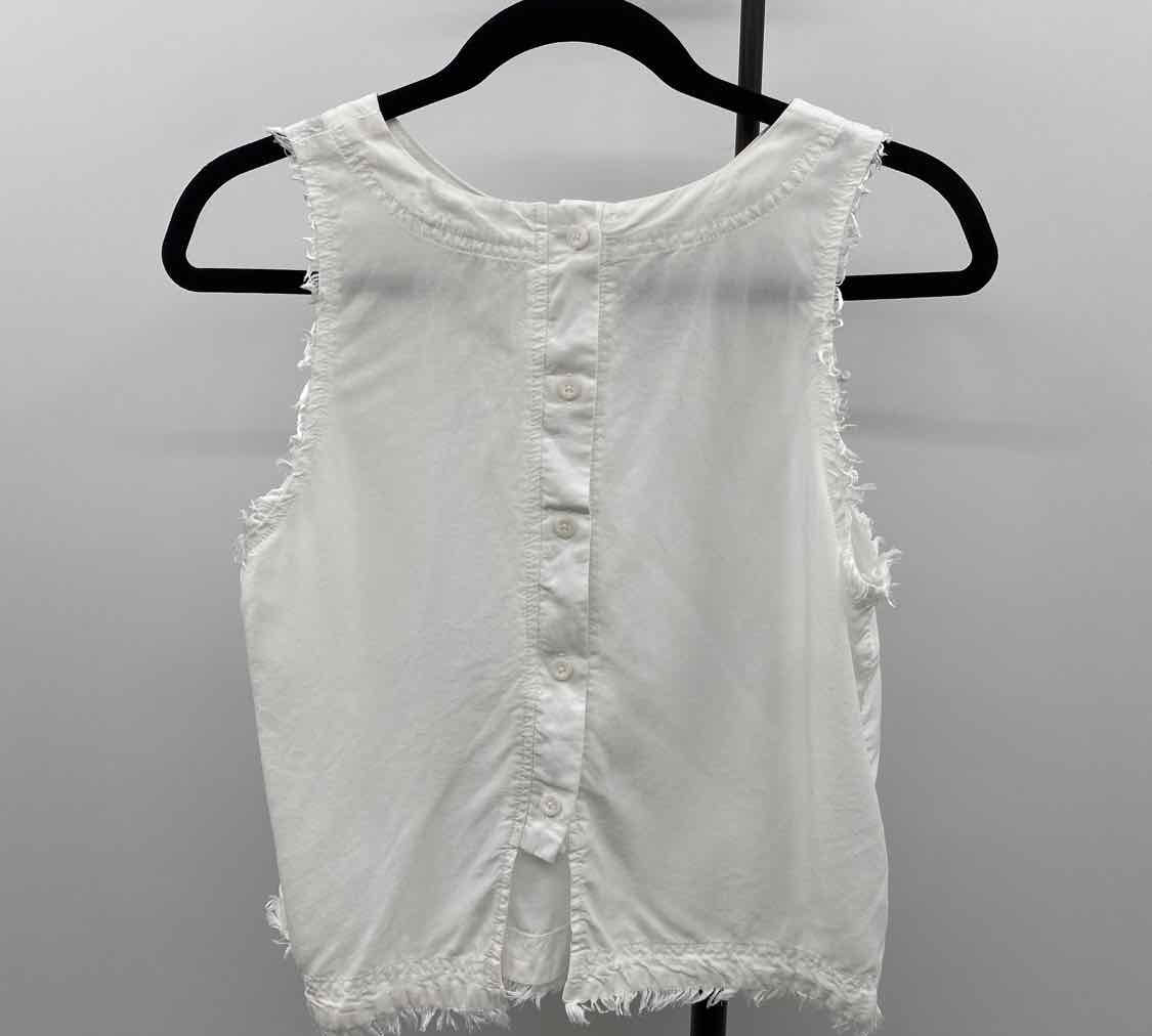 Thread & Supply Women's Size S White Distressed Sleeveless Shirt