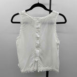 Thread & Supply Women's Size S White Distressed Sleeveless Shirt