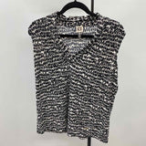Anne Klein Women's Size XL Black Spotted Sleeveless Shirt
