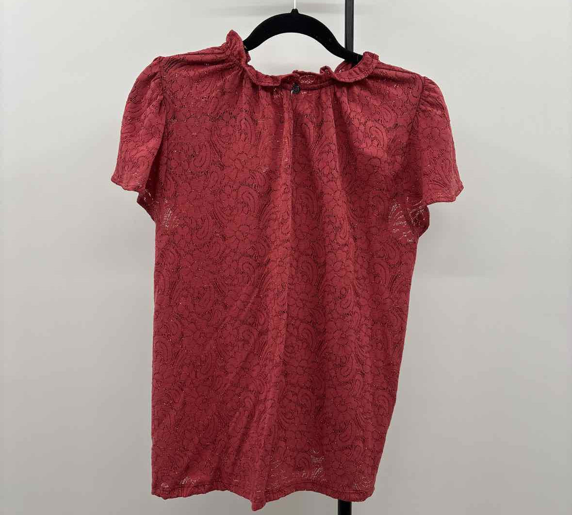 Loft Women's Size M Terracotta Floral Short Sleeve Shirt