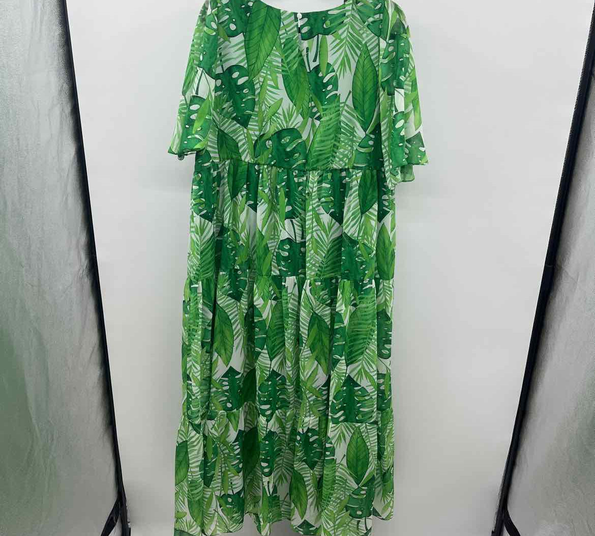 Unbranded Women's Size 20 Green Leaf Dress