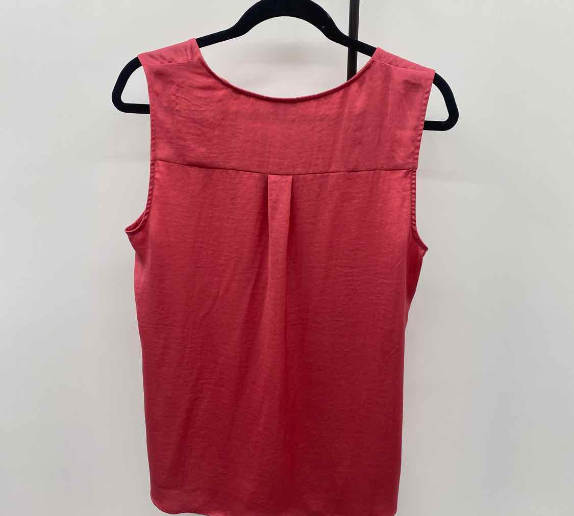 CABI Women's Size M Salmon Solid Sleeveless Shirt