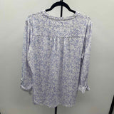 Kim Rogers Women's Size XL Lavender Floral Long Sleeve Shirt