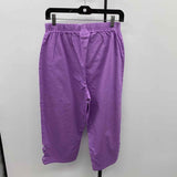 Denim & Co Women's Size 10 Lilac Solid Capris