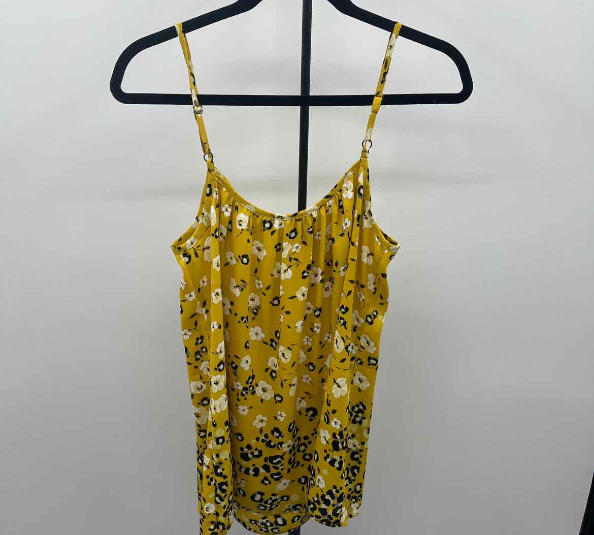 CABI Women's Size M Yellow Floral Tank