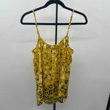 CABI Women's Size M Yellow Floral Tank