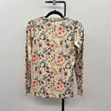 Kari Traa Women's Size S Yellow Floral Long Sleeve Shirt