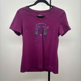 Life Is Good Women's Size S Magenta Jeep T-Shirt