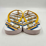 Sam Edelman Women's Shoe Size L Yellow Stripe Flip Flops