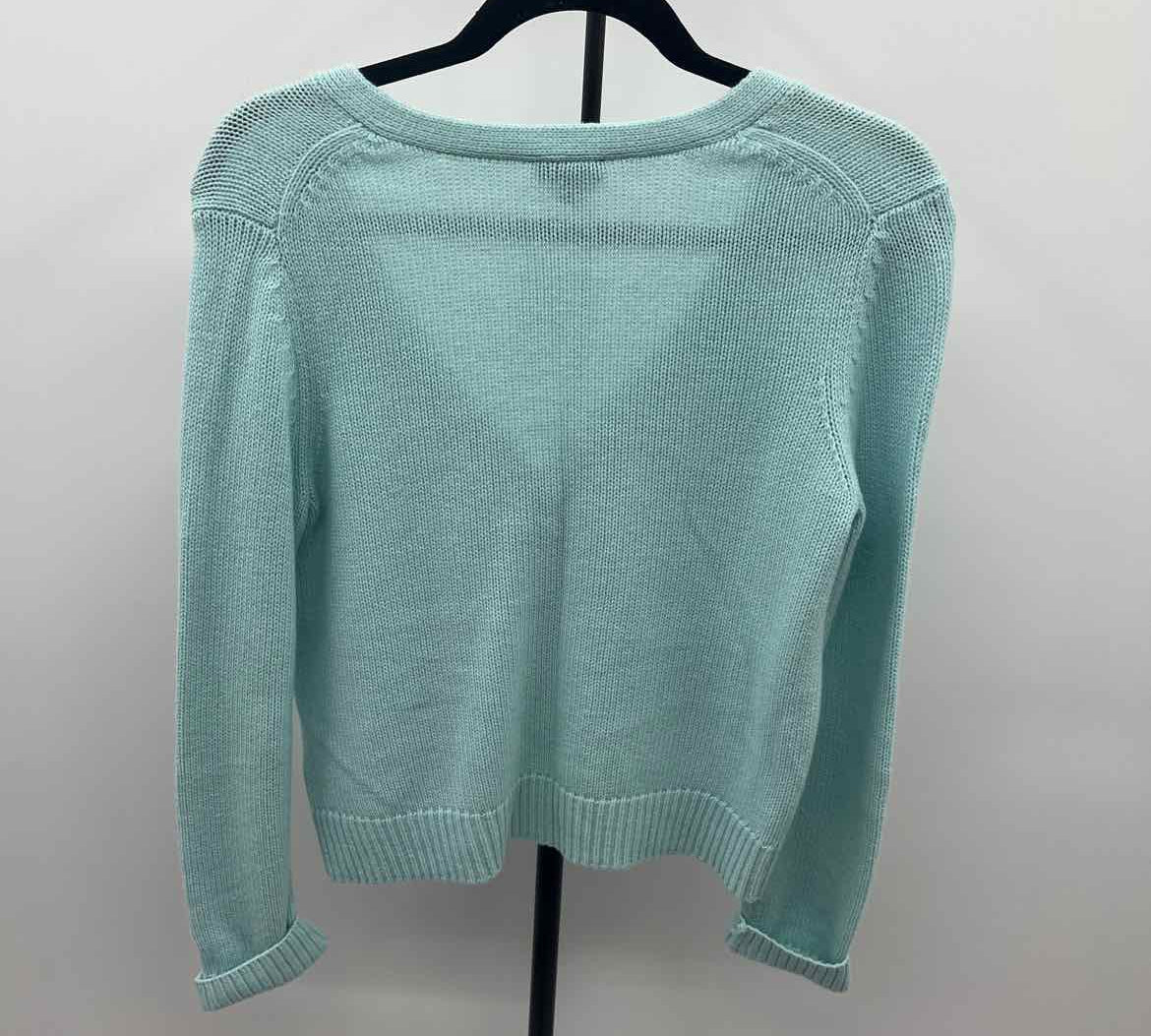 Talbots Women's Size M Aqua Solid Cardigan