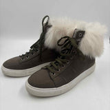 Yves Salomon Women's Shoe Size 7 Green Textured Sneakers