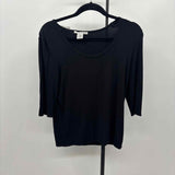 Jillian Jones Women's Size S Black Solid Long Sleeve Shirt