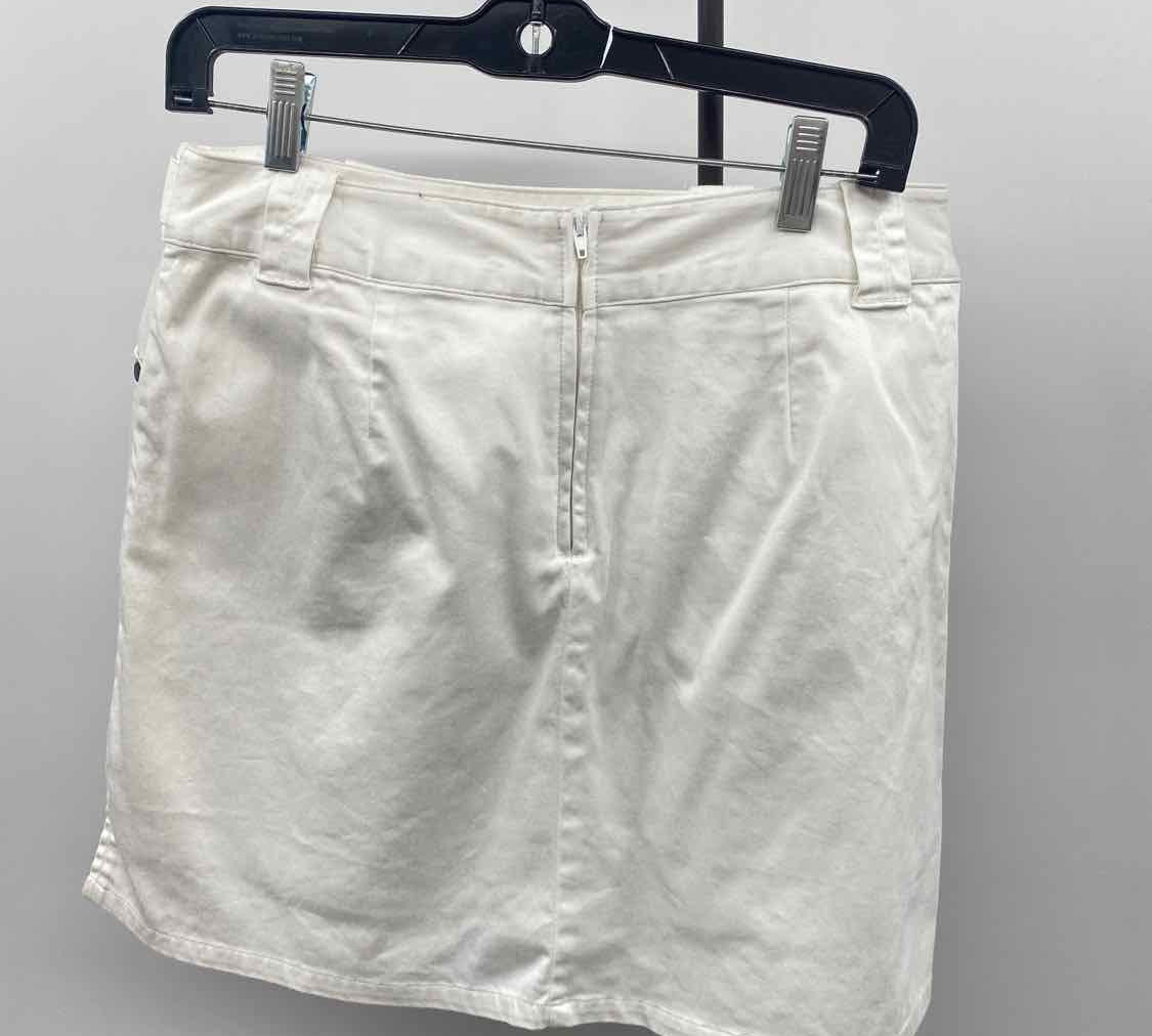 Bamboo Traders Women's Size 6 White Solid Skirt