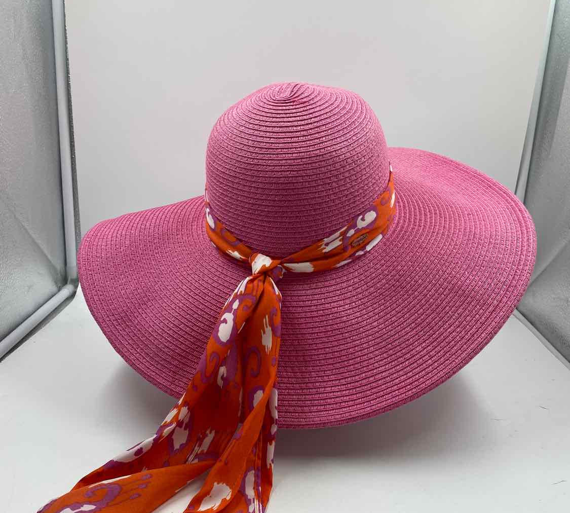 Mud Pie Women's Orange Paisley Sun Hat