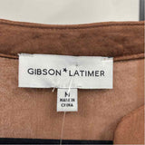 Gibson Latimer Women's Size M Brown Solid Short Sleeve Shirt