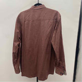 Johnston & Murphy Men's Size L Brown Abstract Long Sleeve Shirt