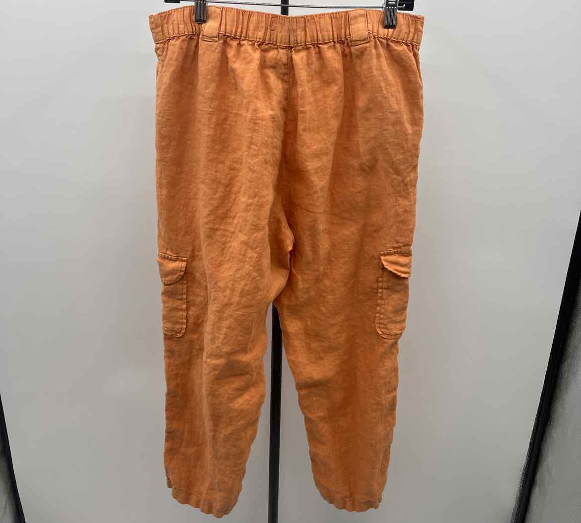 Rachel Women's Size 14 Orange Textured Pants