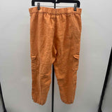 Rachel Women's Size 14 Orange Textured Pants