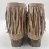 BCBG Women's Shoe Size 8 Tan Fringe Boots