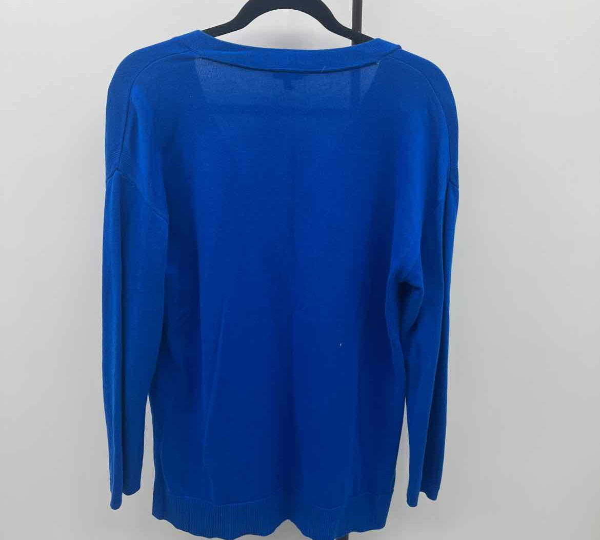Talbots Women's Size L Royal Blue Solid Cardigan