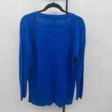 Talbots Women's Size L Royal Blue Solid Cardigan