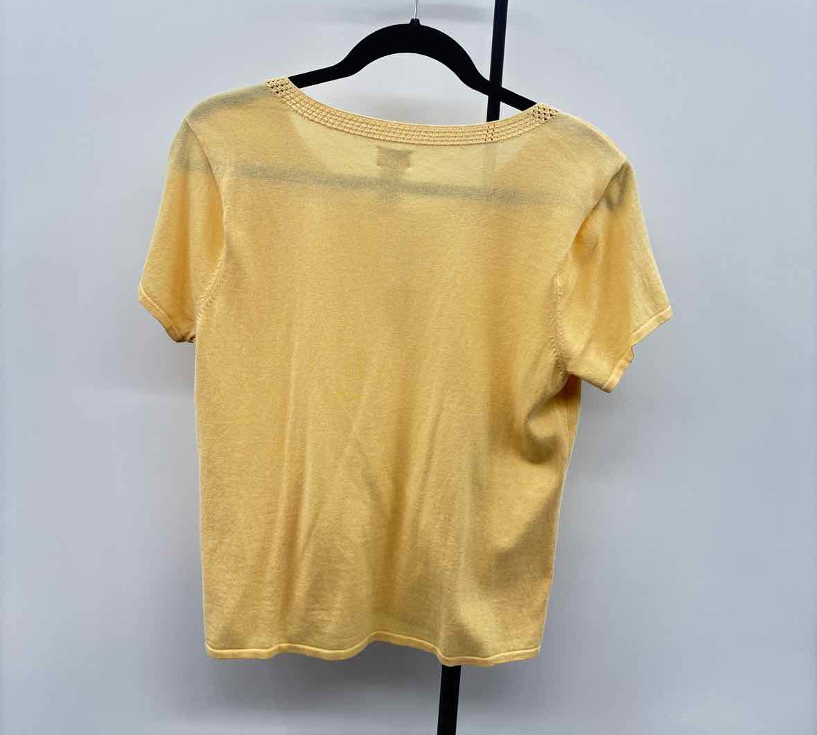 JJill Women's Size M Yellow Solid Sweater