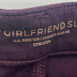 Chico's Women's Size 12 Purple Solid Jeans