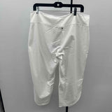 Neon Buddha Women's Size 14 White Solid Capris