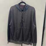 Tommy Bahama Men's Size L Charcoal Herringbone Long Sleeve Shirt