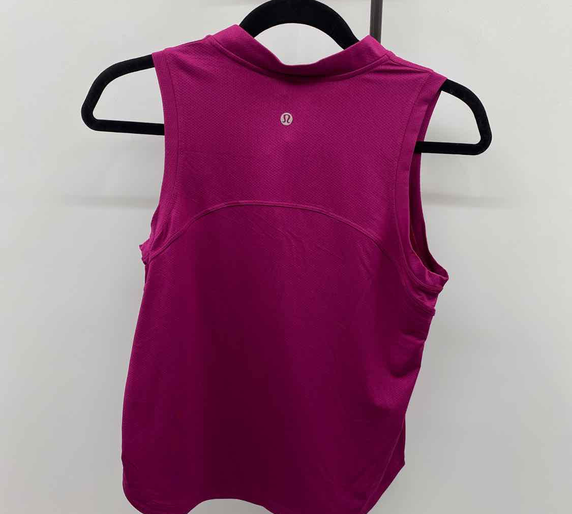 Lululemon Junior's Size S Magenta Solid Sleeveless Shirt