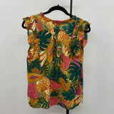 DR2 Women's Size M Green Fruit Sleeveless Shirt