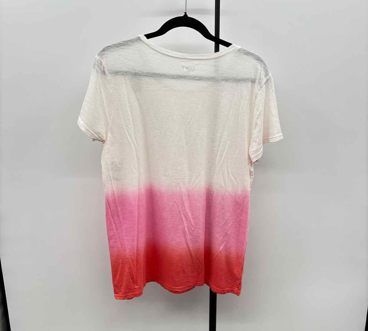 Loft Women's Size L Pink Ombre Short Sleeve Shirt
