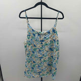 Perch Women's Size 2X Blue Floral Tank