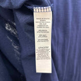 Chico's Women's Size L Navy Solid Long Sleeve Shirt