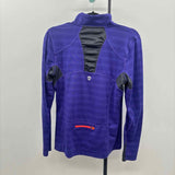 Mondetta Women's Size L Purple Stripe Long Sleeve Shirt